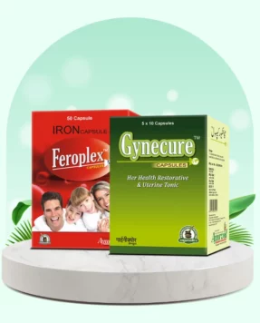 Gynecure and Feroplex, अनियमित मासिक धर्म चक्र आयुर्वेदिक उपाय