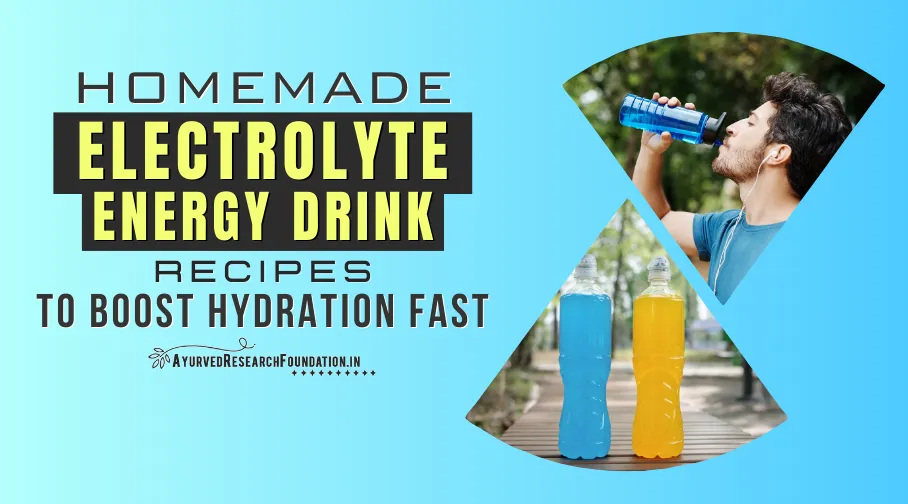 Homemade Electrolyte Energy Drink, DIY Hydration Drink, Natural Sports Drink, Healthy Electrolyte Beverage